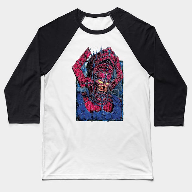 Space Robot Galactus Cartoon Fanart Baseball T-Shirt by OWLvision33